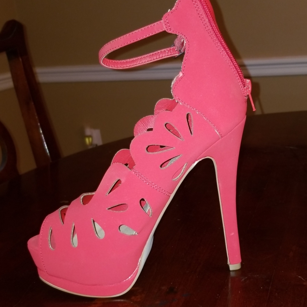 Red Platform Heels